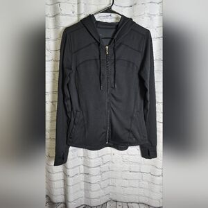 BuffBunny Women's Black Hooded Workout Jacket Size Large